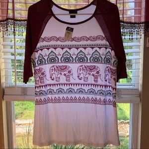 NWT Rue 21 Elephant Top 🐘